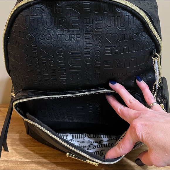 NEW Juicy Couture Word Play Embossed Logo Backpack - Picture 7 of 14